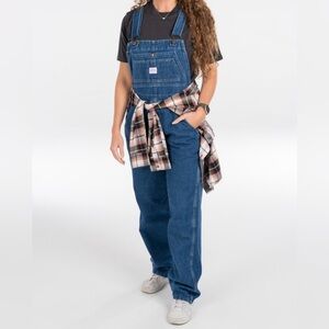 Key Denim Overalls Jeans Work Wear Carpenters Bib Women Medium* Short 27” Inseam